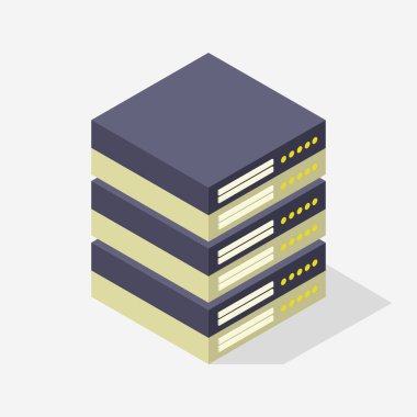 sunucu veri depolama vektör çizimi