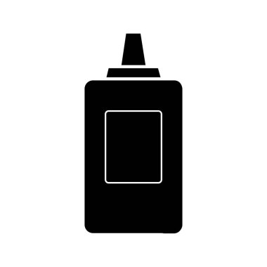 Ketçap yassı simgesi, vektör illüstrasyonu