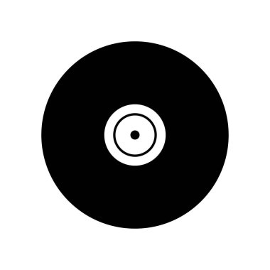 Vinil düz simge. vektör illüstrasyonu