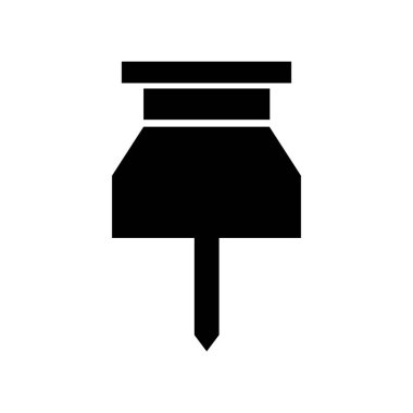 Basit tasarım pin simgesi vektörüne bas