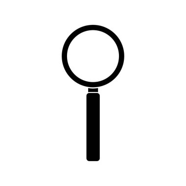 Büyütme cam simgesi, vektör illüstrasyonu