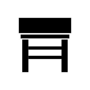 beyaz arkaplandaki bar tabure vektör simgesi