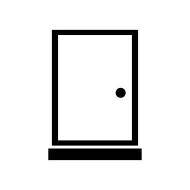 kapı simgesi düz vektör çizim