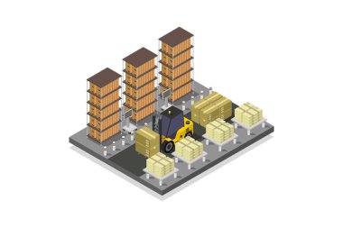 Beyaz arka plan üzerinde ambar simgesi