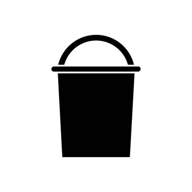 Kova düz simgesi, vektör illüstrasyonu 