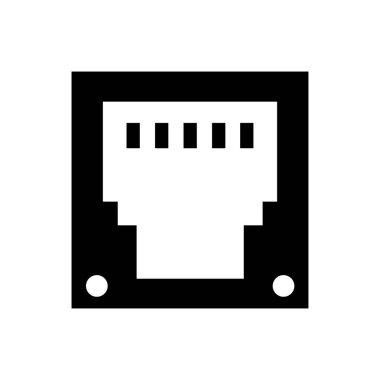 ethernet simgesi beyaz arkaplanda
