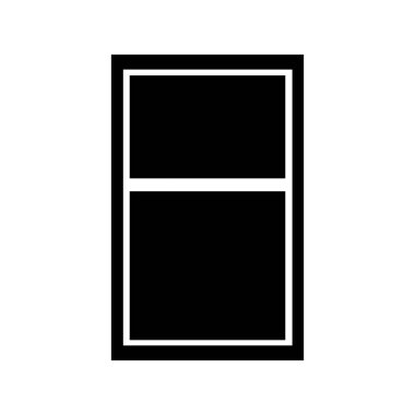 pencere düz ikon vektör illüstrasyonu.