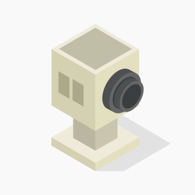 Web kamera izometrik vektör çizimi 