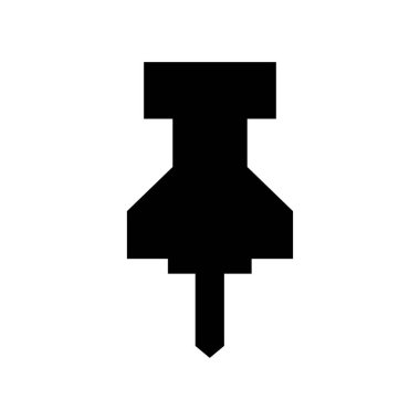 Basit tasarım pin simgesi vektörüne bas