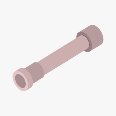 Yapı borusu simgesi, izometrik vektör çizimi