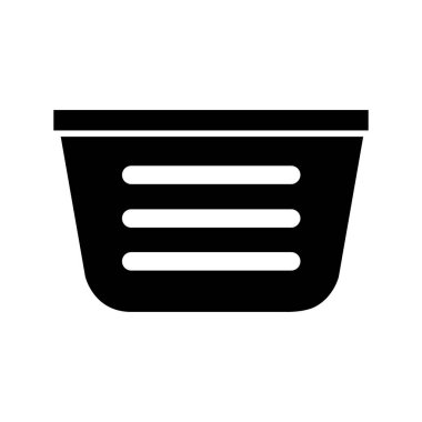 Çamaşır sepeti ikon vektör illüstrasyonu 