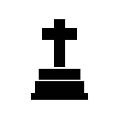 mezar kabartma simgesi, vektör çizimi 