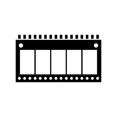 film strip vektör illüstrasyonu, katı tasarım simgesi