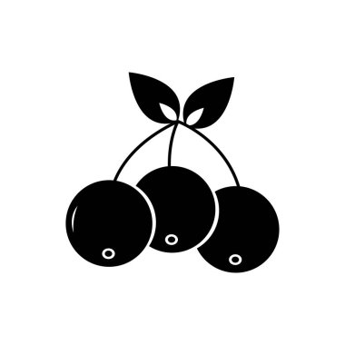 vektör kiraz simgesi illüstrasyon tasarımı