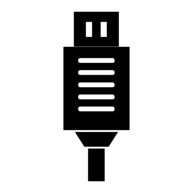 usb kablo simgesi vektör illüstrasyonu