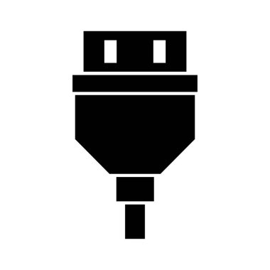 usb kablo simgesi vektör illüstrasyonu