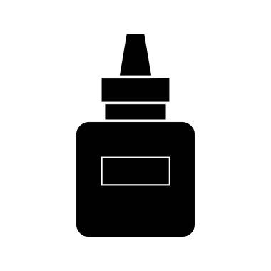 Beyaz arkaplanda kulak damlası simgesi