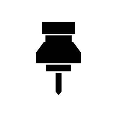 Basit tasarım pin simgesi vektörüne bas