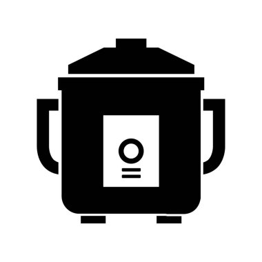 pilav pişirme vektörü kabartması düz simge