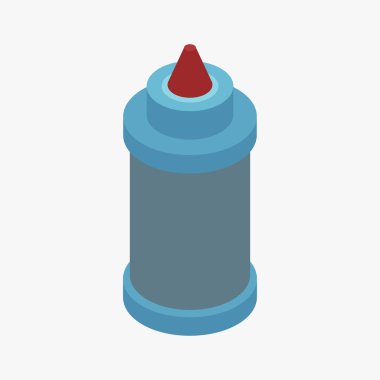 gaz sıvı silindir düz vektör simgesi