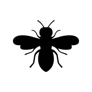 Beyaz arkaplanda arı simgesi