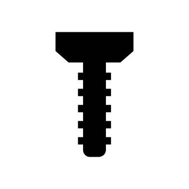 Beyaz arkaplanda metal vida vektör simgesi