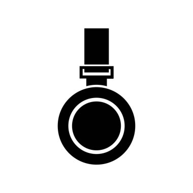 Beyaz arkaplanda madalya simgesi, vektör illüstrasyonu 