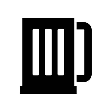 Modern bira bardağı simgesinin vektör illüstrasyonu 