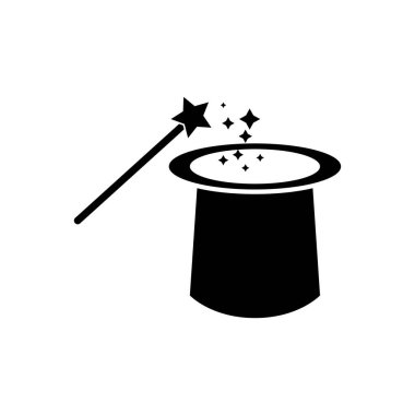 Sihirli şapkanın vektör simgesi, vektör çizimi