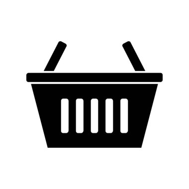 Sepet alışveriş simgesi, düz stil