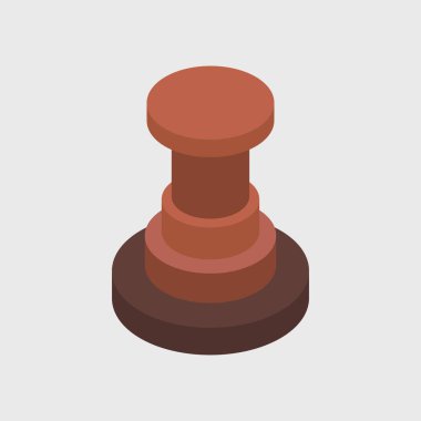 Satranç taşı düz renk resimlemesi 