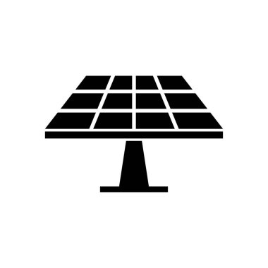 Beyaz arka planda güneş paneli vektör simgesi