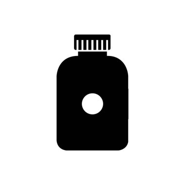 Beyaz arkaplanda plastik şişe simgesi