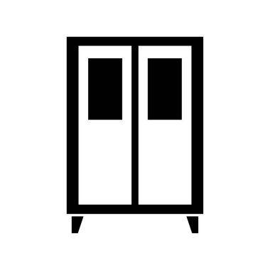 Mobilya simgesinin vektör çizimi, dolap tasarımı