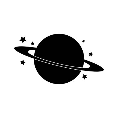 Gezegen logo ikonu vektör çizimi