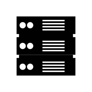 sunucu vektörü düz simgesi