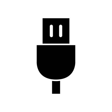 usb kablo simgesi vektör illüstrasyonu