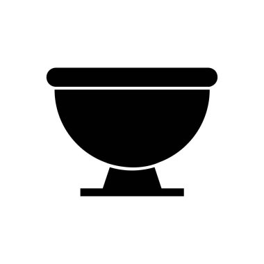 Beyaz arkaplanda kase simgesi