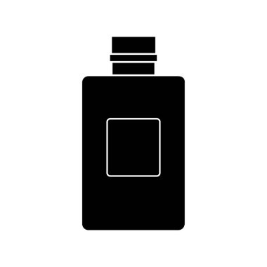 beyaz arkaplanda siyah parfüm simgesi