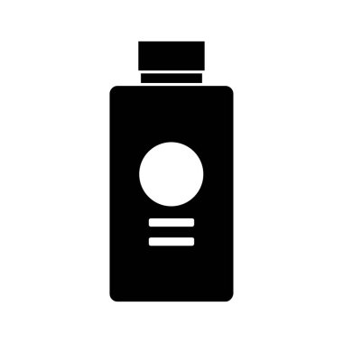 Şampuan şişesi vektör düz simge illüstrasyonu 