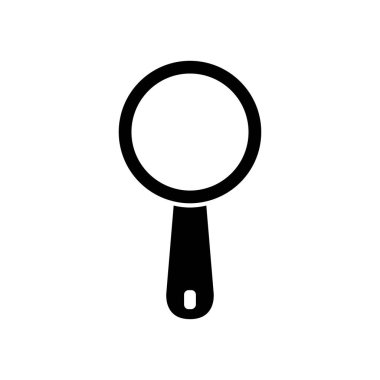 Düz dizaynlı el aynası çizgisi simgesi, vektör çizimi 