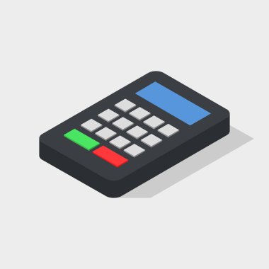 Hesap makinesi renk simgesi. vektör illüstrasyonu