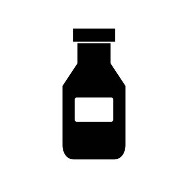 Ketçap yassı simgesi, vektör illüstrasyonu