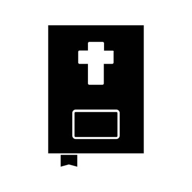 Beyaz arkaplanda İncil simgesi