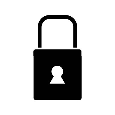 asma kilit düz simge vektör çizimi  