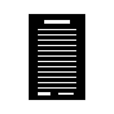 kağıt belge simgesi, vektör illüstrasyonu