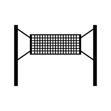 Beyaz arkaplanda voleybol topu simgesi