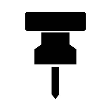 Basit tasarım pin simgesi vektörüne bas