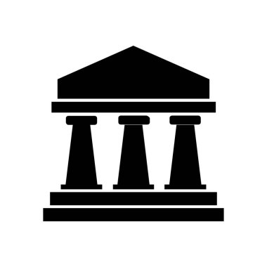 Hükümet binası simgesinin vektör illüstrasyonu