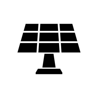 Güneş paneli simgesi, vektör illüstrasyonu